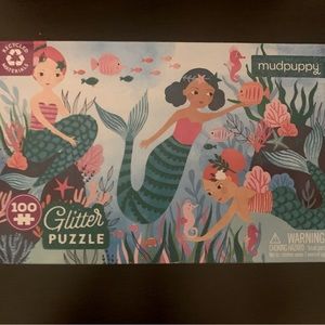 ❤️ 100 Piece Mudpuppy mermaid glitter puzzle